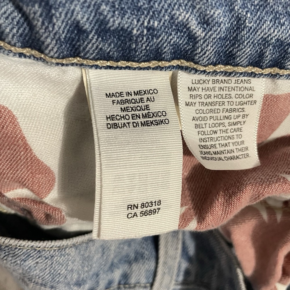 Lucky‎ Brand Jeans Womens Size 2/26 Sienna Slim Boyfriend Blue Denim Distressed - Picture 4 of 10